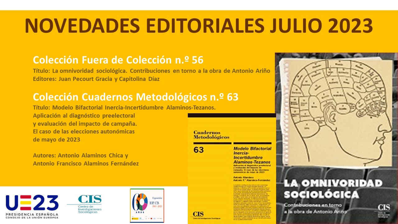 Novedades editoriales CIS julio 2023 