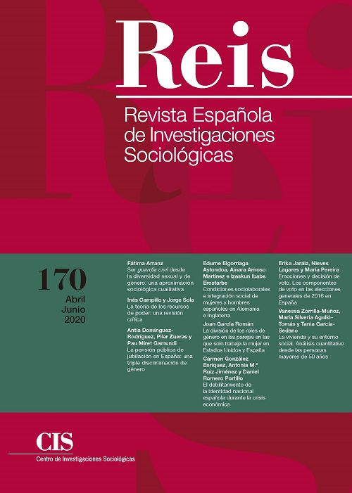 REIS. Revista Española de Investigaciones Sociológicas. núm. 170