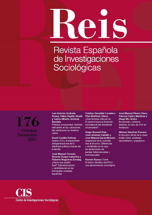 REIS. Revista Española de Investigaciones Sociológicas. núm. 176