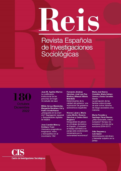 REIS. Revista Española de Investigaciones Sociológicas. núm. 180