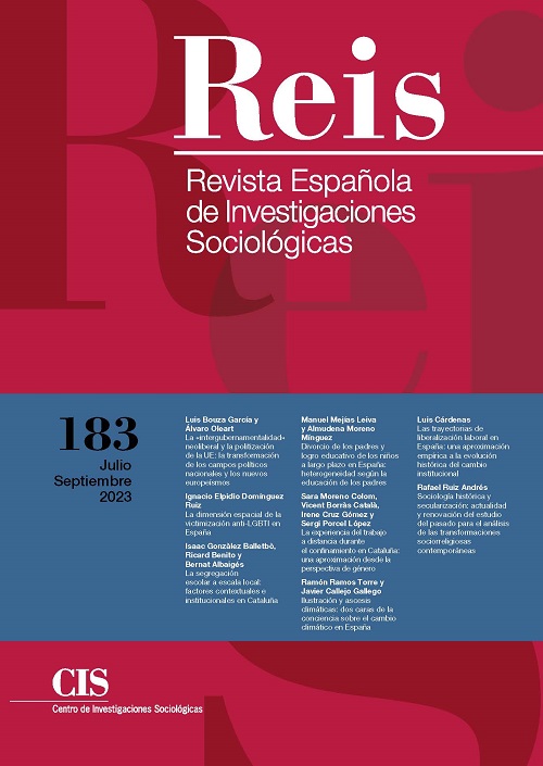 REIS. Revista Española de Investigaciones Sociológicas. núm. 183