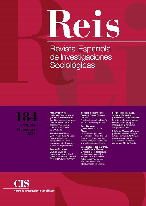 REIS. Revista Española de Investigaciones Sociológicas. núm. 184