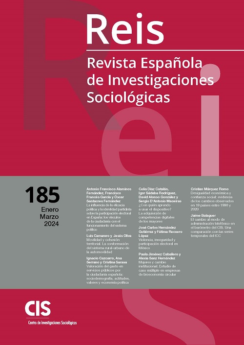 REIS. Revista Española de Investigaciones Sociológicas. núm. 185