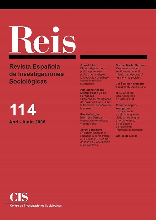 REIS. Revista Española de Investigaciones Sociológicas núm. 114