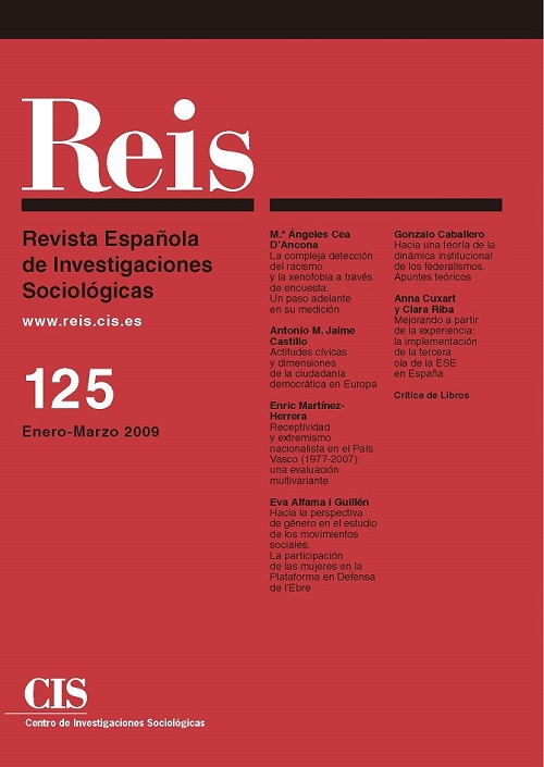 REIS. Revista Española de Investigaciones Sociológicas núm. 125