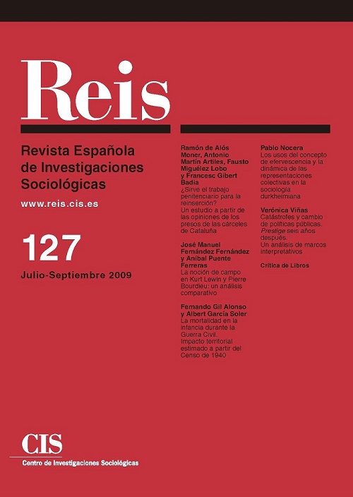 REIS. Revista Española de Investigaciones Sociológicas núm. 127