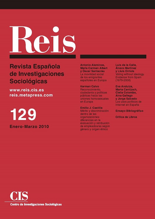 REIS. Revista Española de Investigaciones Sociológicas núm. 129