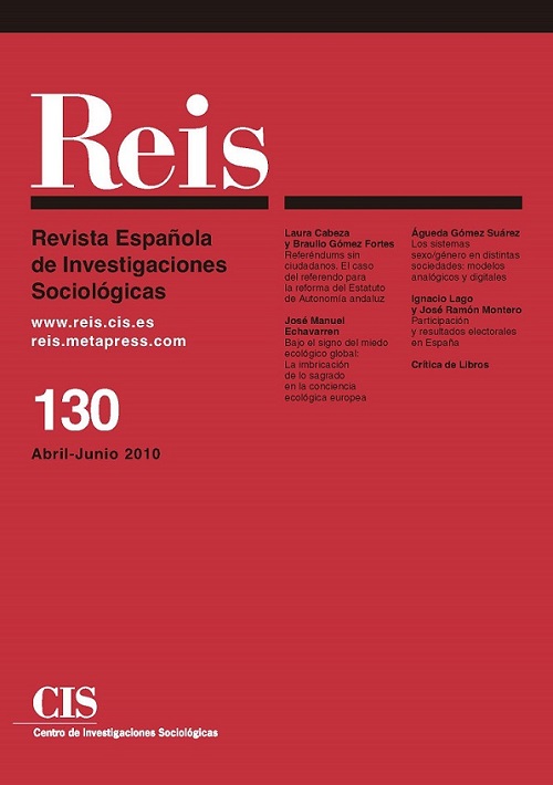 REIS. Revista Española de Investigaciones Sociológicas núm. 130