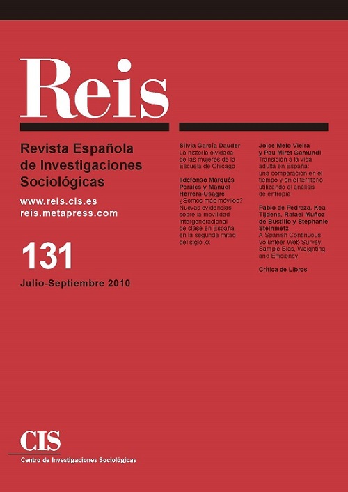 REIS. Revista Española de Investigaciones Sociológicas núm. 131