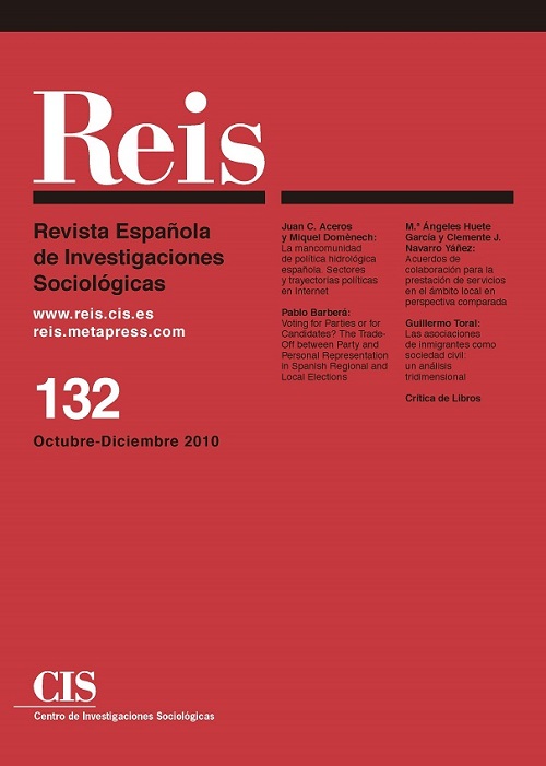 REIS. Revista Española de Investigaciones Sociológicas núm. 132