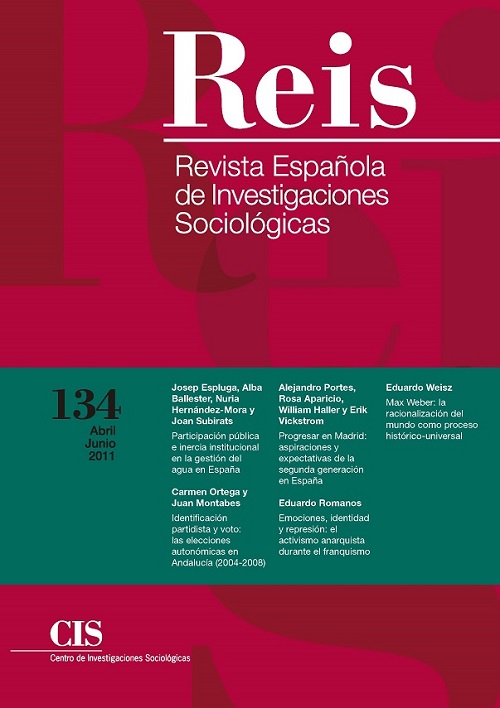 REIS. Revista Española de Investigaciones Sociológicas núm. 134