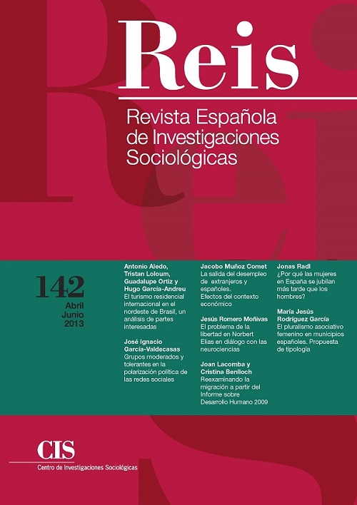 REIS. Revista Española de Investigaciones Sociológicas núm. 142