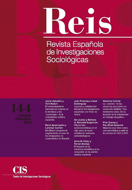 REIS. Revista Española de Investigaciones Sociológicas. núm 144