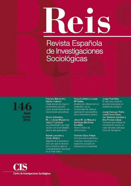 REIS. Revista Española de Investigaciones Sociológicas. núm. 146