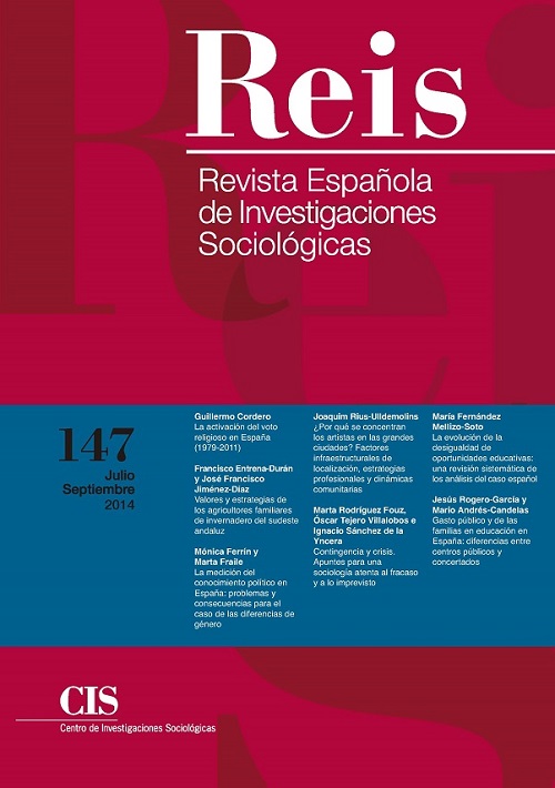 REIS. Revista Española de Investigaciones Sociológicas. núm. 147