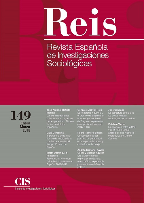 REIS. Revista Española de Investigaciones Sociológicas. núm. 149