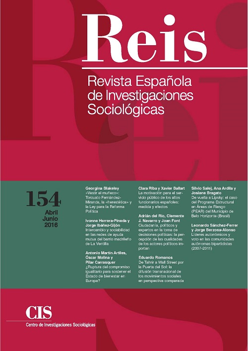 REIS. Revista española de Investigaciones Sociológicas. núm. 154