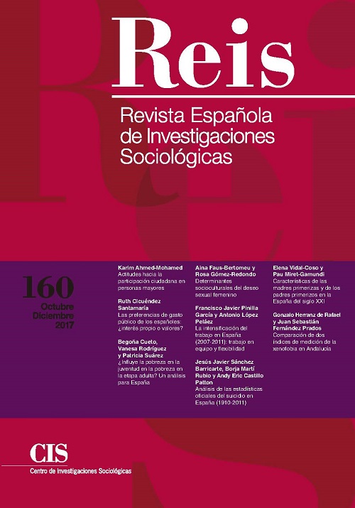 REIS. Revista Española de Investigaciones Sociológicas. núm. 160