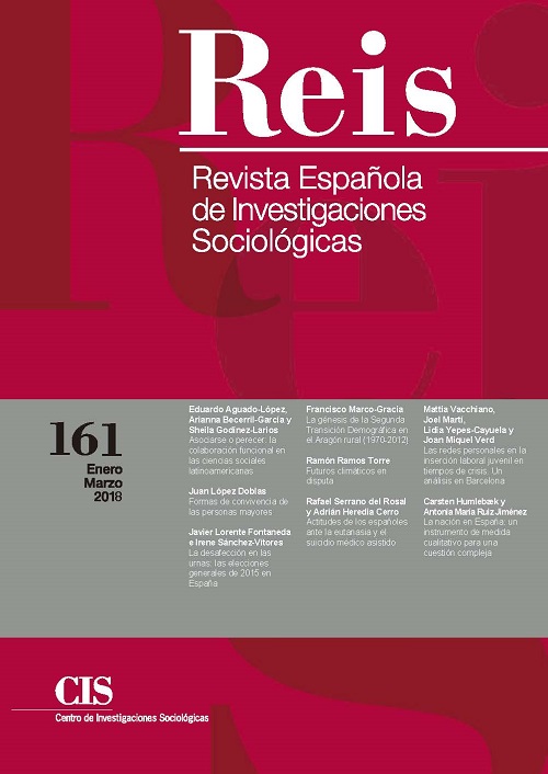 REIS. Revista Española de Investigaciones Sociológicas. núm. 161