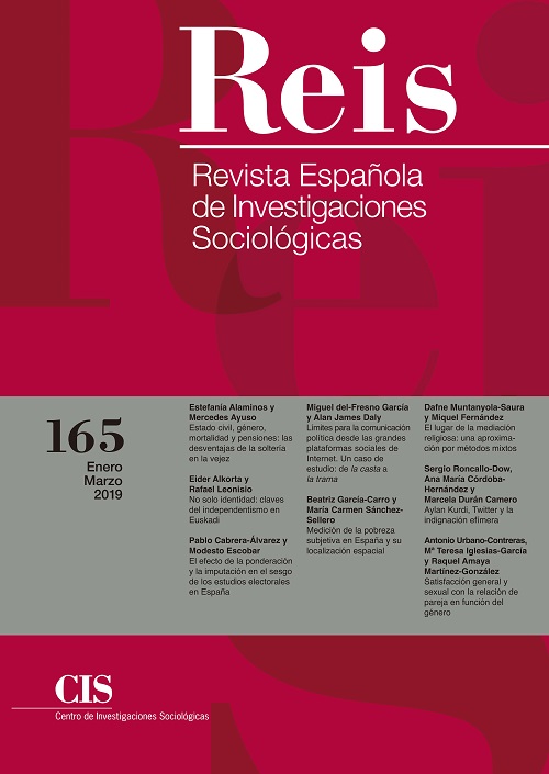 REIS. Revista Española de Investigaciones Sociológicas. núm. 165