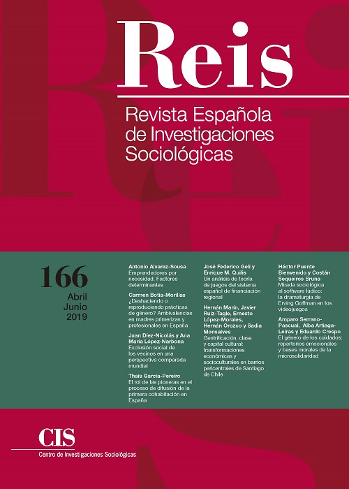 REIS. Revista Española de Investigaciones Sociológicas. núm. 166