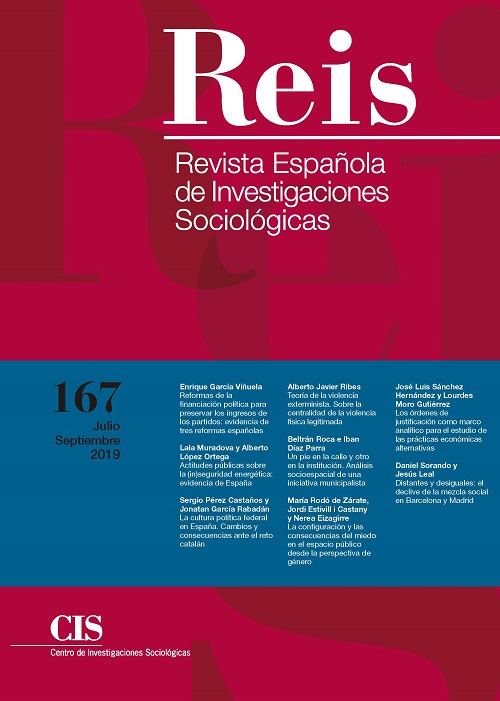 REIS. Revista Española de Investigaciones Sociológicas. núm. 167