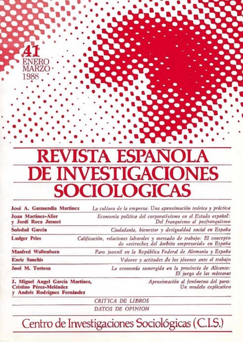 REIS. Revista Española de Investigaciones Sociológicas núm. 41