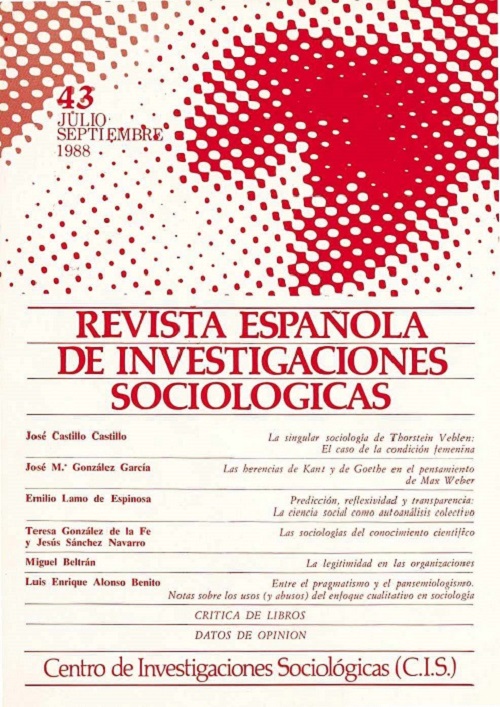 REIS. Revista Española de Investigaciones Sociológicas núm. 43