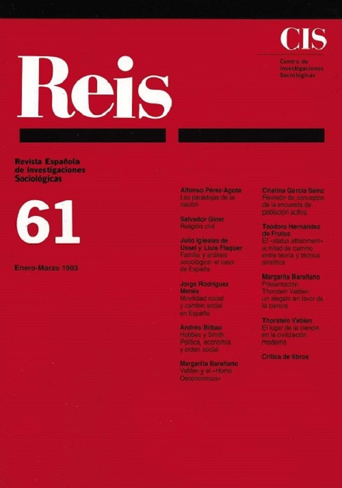 REIS. Revista Española de Investigaciones Sociológicas núm. 61