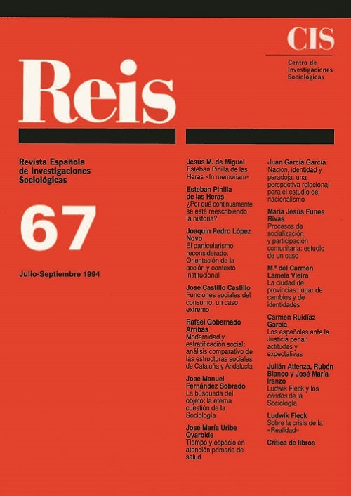 REIS. Revista Española de Investigaciones Sociológicas núm. 67