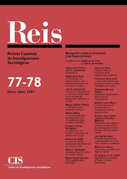 REIS. Revista Española de Investigaciones Sociológicas núm. 77-78