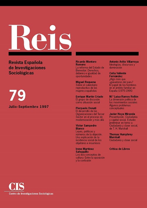 REIS. Revista Española de Investigaciones Sociológicas núm. 79