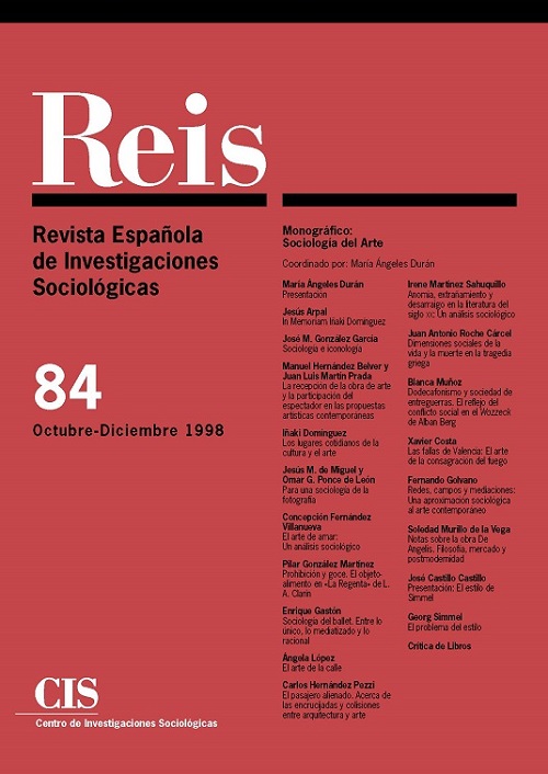 REIS. Revista Española de Investigaciones Sociológicas núm. 84