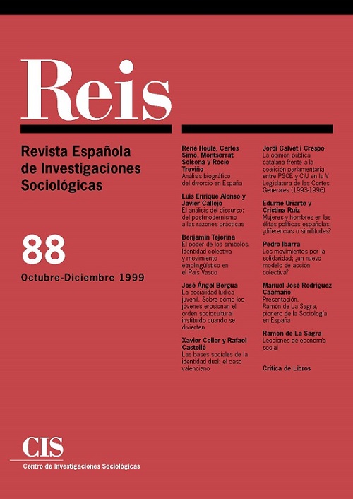 REIS. Revista Española de Investigaciones Sociológicas núm. 88