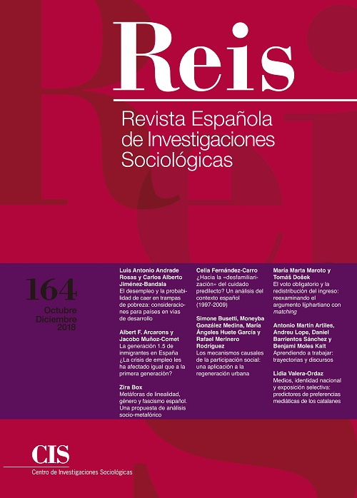 REIS. Revista Española de Investigaciones Sociológicas. núm. 164