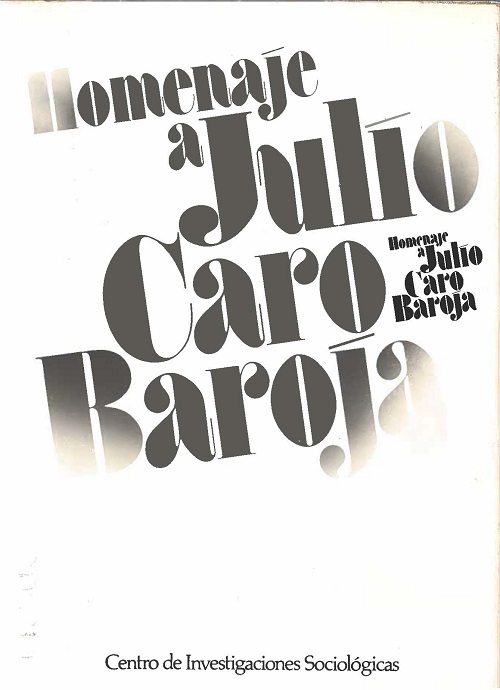 Homenaje a Julio Caro Baroja