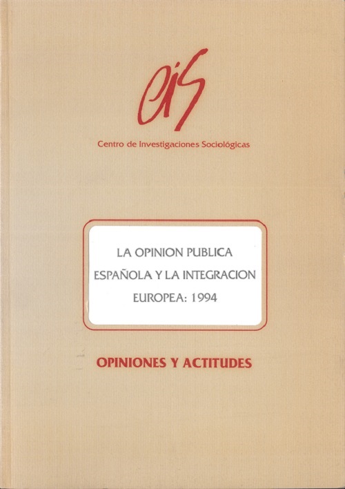 La opinión pública Española y la integración europea