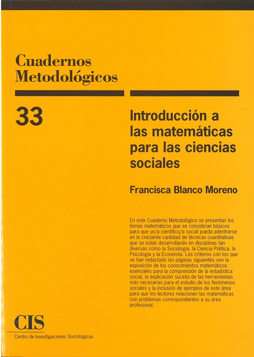 Introducción a las matemáticas para las ciencias sociales