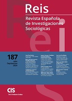 REIS. Revista Española de Investigaciones Sociológicas. núm. 187