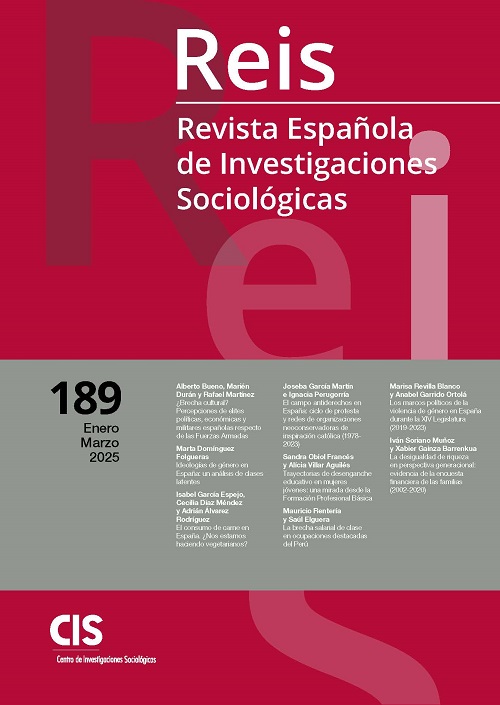 REIS. Revista Española de Investigaciones Sociológicas. núm. 189