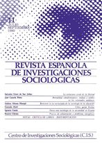 REIS. Revista Española de Investigaciones Sociológicas núm. 11