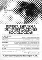 REIS. Revista Española de Investigaciones Sociológicas núm. 27