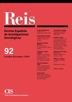 REIS. Revista Española de Investigaciones Sociológicas núm. 92